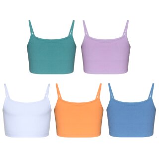 blue effect girls cropped Spagetti Top Trägershirt T-Shirt kurz geschnitten