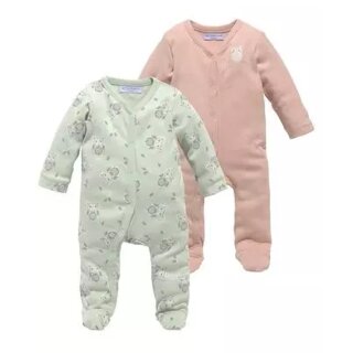 Klitzeklein Baby 2er Set Mädchen Schlafanzug Overalls Strampler 2er Pack