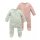 Klitzeklein Baby 2er Set Mädchen Schlafanzug Overalls Strampler 2er Pack