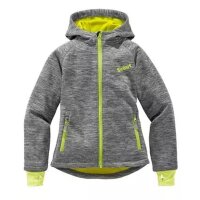 Scout Softshelljacke Fleece gefüttert grau melange lime