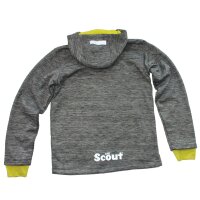 Scout Softshelljacke Fleece gefüttert grau melange lime