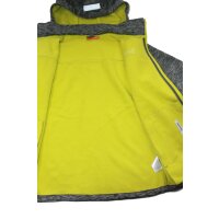 Scout Softshelljacke Fleece gefüttert grau melange lime