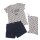 Losan Mädchen Shorty Pyjama kurz Kirschen hellgrau blau