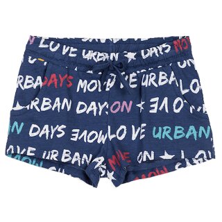 Losan Mädchen Shorts kurze Hose Schrift marine blau Graphics