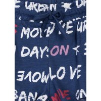 Losan Mädchen Shorts kurze Hose Schrift marine blau Graphics