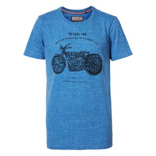 Petrol Industries Jungen T-Shirt Motorrad Biker Azure Blue