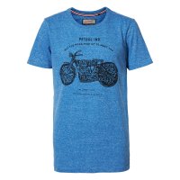 Petrol Industries Jungen T-Shirt Motorrad Biker (TSR649/5128) Azure Blue Gr. 128
