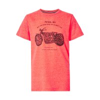 Petrol Industries Jungen T-Shirt Motorrad Biker Fiery Coral