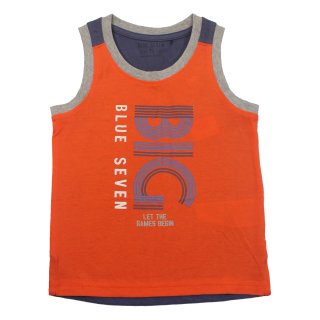 Blue Seven Jungen Muskelshirt Tanktop Trägershirt T-Shirt BIG (800026/267) orange blau Gr.  92