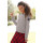 Arizona Mädchen Strickpullover Pullover Labelpatch grau meliert Gr. 140/146