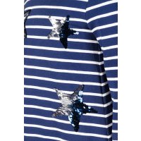 Happy girls Kleid Langarm Jerseykleid Pailletten Sterne navy blau (913115/62) Gr. 134