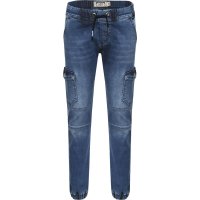 blue effect boys Cargo Hose Jeans wide XXL Stretch Pants (2202-2812/9698) medium blue Gr. 170