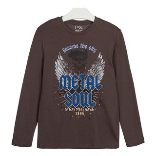 Losan Jungen Langarmshirt Metal Soul gris carbon