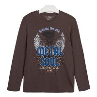 Losan Jungen Langarmshirt Metal Soul (123-1210) gris carbon Gr. 140