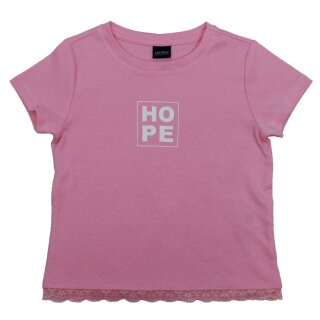 Arizona Mädchen T-Shirt HOPE Spitze Pink