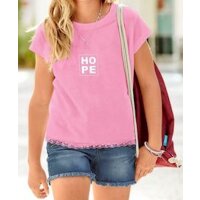 Arizona Mädchen T-Shirt HOPE Spitze Pink