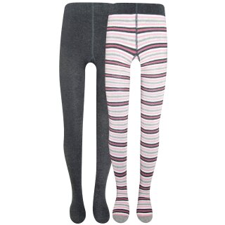 Ewers Jungen 2er Pack Strumpfhose Doppelpack anthrazit meliert