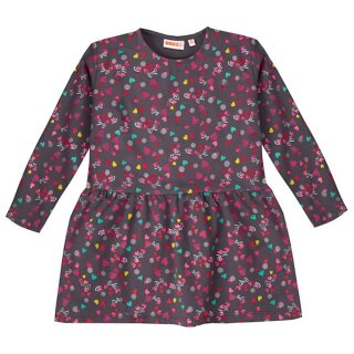 UBS2 Shirtkleid Langarm Kleid bunt bedruckt grau