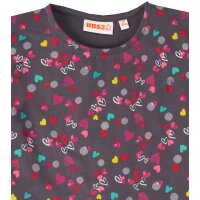 UBS2 Shirtkleid Langarm Kleid bunt bedruckt grau
