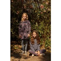UBS2 Shirtkleid Langarm Kleid bunt bedruckt grau