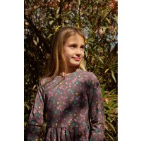 UBS2 Shirtkleid Langarm Kleid bunt bedruckt grau