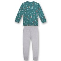 s.Oliver Jungen Schlafanzug Pyjama lang Skater grün grau