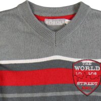 BÒBOLI Strickpullover Pullover V-Ausschnitt