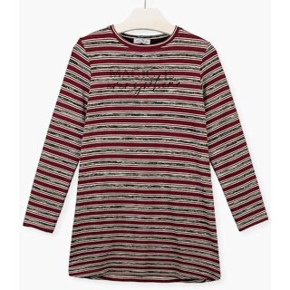 Losan Mädchen Kleid Langarm Feinstrick granate muestra