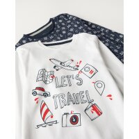 Zippy Jungen Doppelpack Schlafanzug Pyjama lang Flugzeug Lets Travel blau