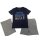 Losan Jungen Shorty Schlafanzug kurz 3tlg. blau hellgrau