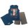 Losan Jungen Shorty Schlafanzug kurz 3tlg. acero blue