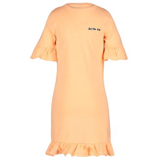 4PRESIDENT Kleid Sommerkleid Flatterärmel neon light orange