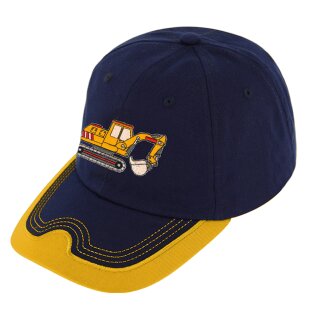 Fiebig Bagger Basecap cap Mütze Jungen Baseballcap Schaufelbagger marine maisgelb