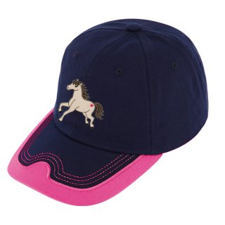 Fiebig Pferde Basecap cap Mütze Mädchen Baseballcap Pferd marine pink