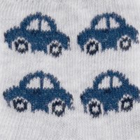 Ewers Baby Jungen 3er Pack Strümpfe Auto Socken grau hellblau meliert