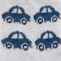 Ewers Baby Jungen 3er Pack Strümpfe Auto Socken (205266/01) grau hellblau meliert Gr. 16/17