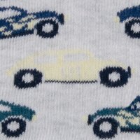 Ewers Jungen Sneaker Strümpfe 3er Pack Auto Ringel Uni grau
