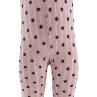 Ewers Mädchen Strumpfhose gerippt Punkte rosenrauch