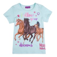 Miss Melody T-Shirt Pferdetrio Pferd hellblau