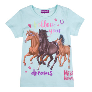 Miss Melody T-Shirt Pferdetrio Pferd (76003/607) hellblau Gr. 116