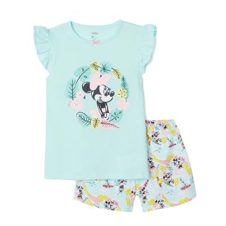 Zippy Mädchen Minnie Mouse Shorty Schlafanzug Pyjama kurz hellgrün