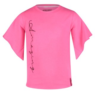 4PRESIDENT Mädchen T-Shirt Flatterärmel (P02121053) Bright Pink Gr. 128