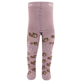 Ewers Mädchen Krabbelstrumpfhose Eichhörnchen dusty mauve