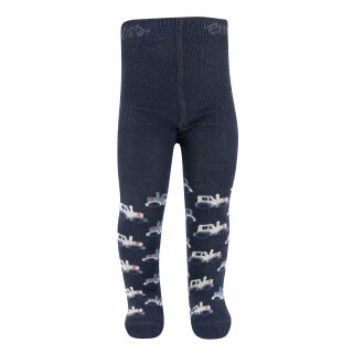 Ewers Baby Jungen Strumpfhose Po-Motiv Traktor Trekker blau