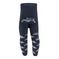 Ewers Baby Jungen Strumpfhose Po-Motiv Traktor Trekker blau