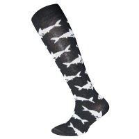 Ewers Jungen Kniestrümpfe 2er Pack Hai schwarz+blau...