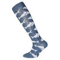 Ewers Jungen Kniestrümpfe 2er Pack Hai schwarz+blau (601105/04) Gr.