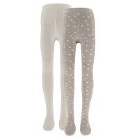 Ewers Mädchen Strumpfhose 2er Pack Punkte/Struktur...