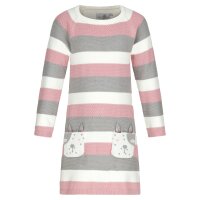 Happy Girls Kleid Langarm Strickkleid gestreift Hund...