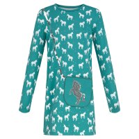 Happy Girls Kleid Langarm Jerseykleid Einhorn petrol...
